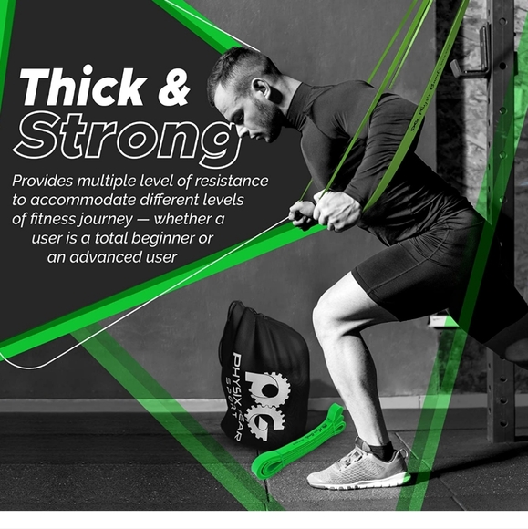 Physix Pull Up Assistance Bands - Looped Resistance Bands, Workout Rubber Bands - Picture 4 of 8